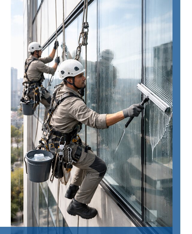Мойка окон альпинистами в Красноуфимске от 4571 р. | ВЫСОТНИК-Крф