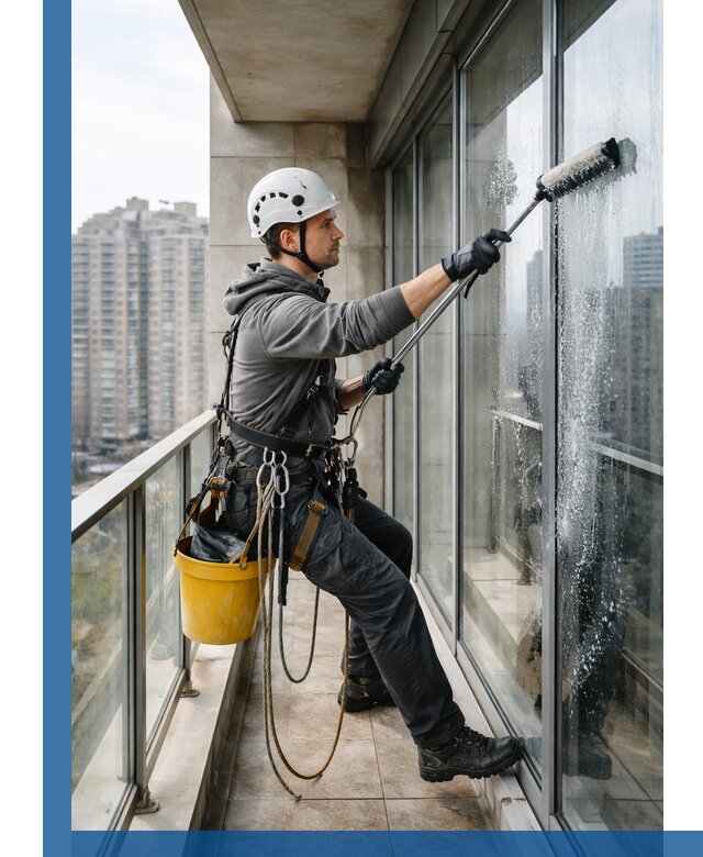 Профессиональная мойка балконного остекления в Красноуфимске