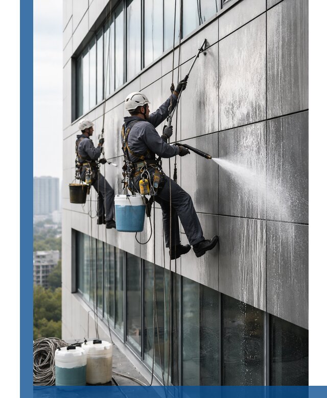 Профессиональная мойка вентилируемых фасадов в Красноуфимске