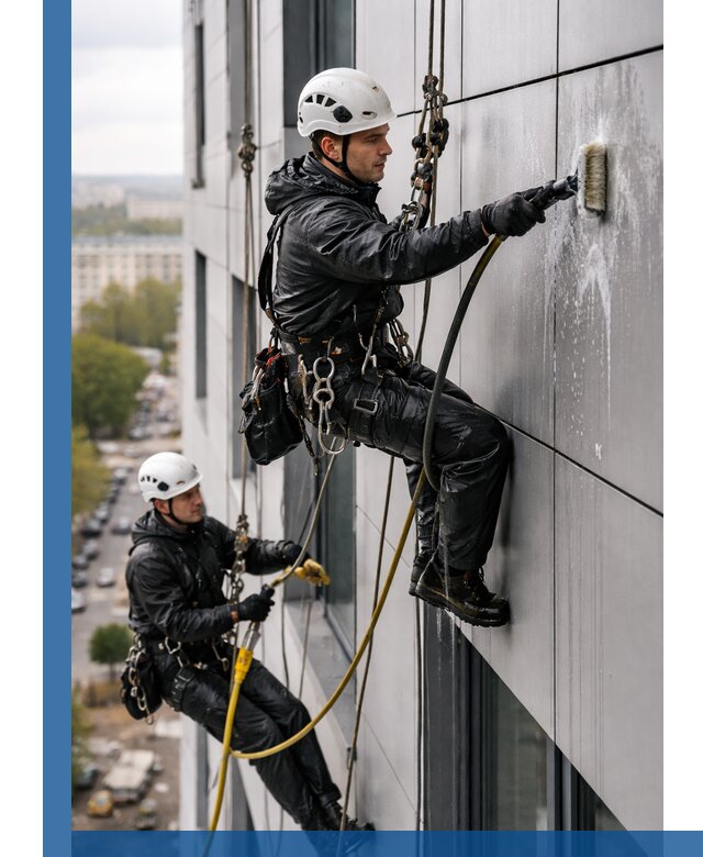 Профессиональная мойка фасада из композита в Красноуфимске