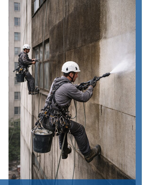 Очистка фасада от копоти в Красноуфимске от 254 р. | ВЫСОТНИК-Крф