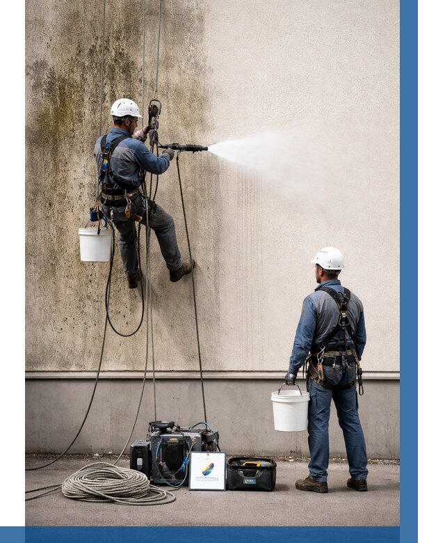 Очистка фасада от плесени в Красноуфимске от 305 р. | ВЫСОТНИК-Крф