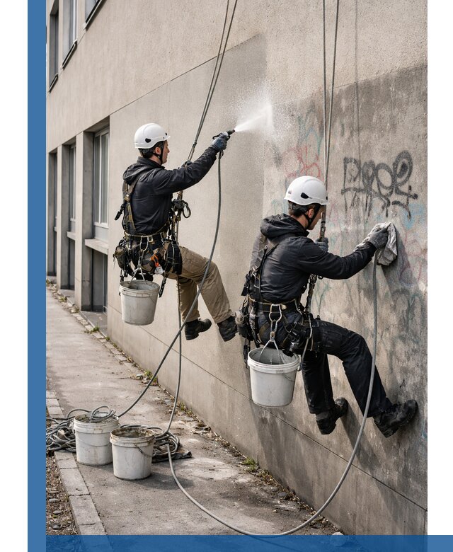 Антиграффити покрытие фасада с защитой от надписей в Красноуфимске