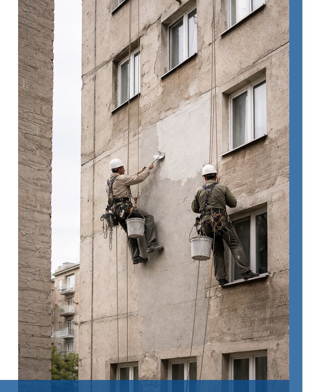 Косметический ремонт фасада в Красноуфимске от 1117 р. | ВЫСОТНИК-Крф