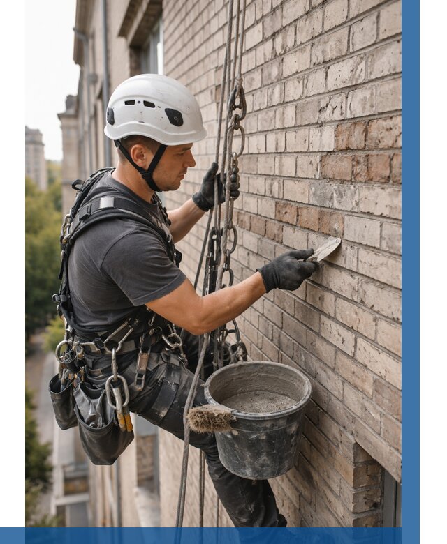 Ремонт кирпичной кладки фасада в Красноуфимске от 1828 р. | ВЫСОТНИК-Крф