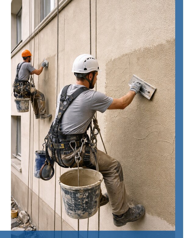 Декоративная штукатурка фасада в Красноуфимске от 1219 р. | ВЫСОТНИК-Крф