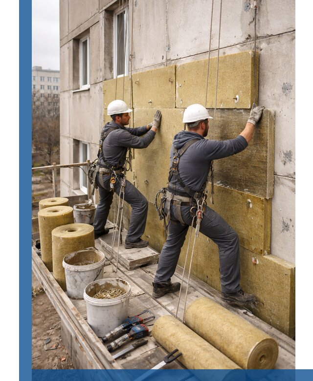 Утепление фасада минватой в Красноуфимске под ключ с гарантией