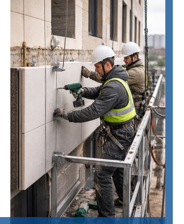 Монтаж фасадных термопанелей в Красноуфимске от 1524 р. | ВЫСОТНИК-Крф