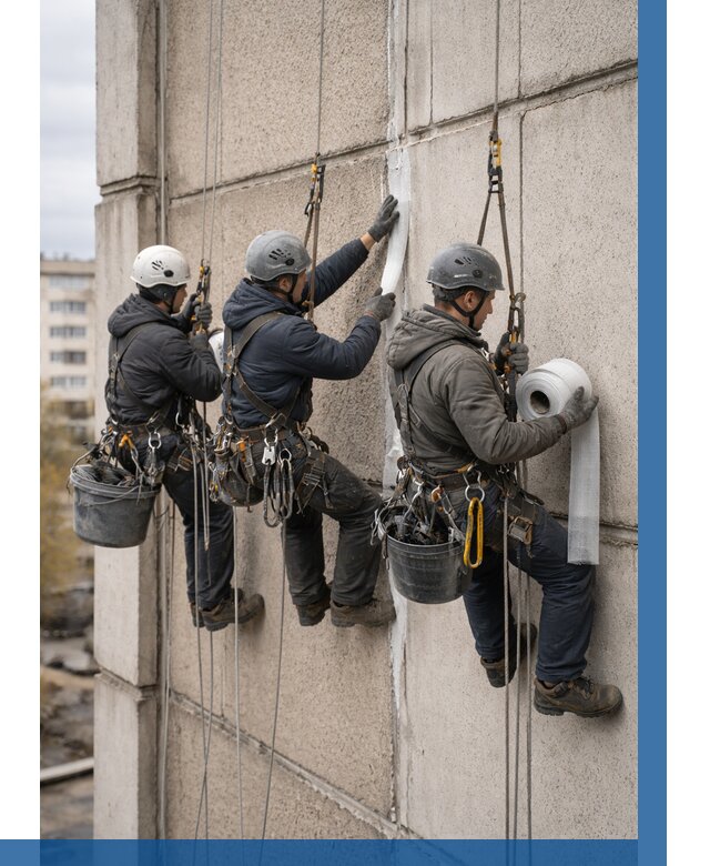 Ремонт межпанельных швов в Красноуфимске от 762 р. | ВЫСОТНИК-Крф