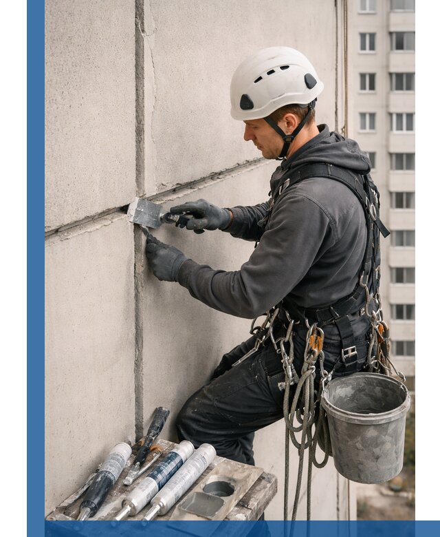 Ремонт межпанельных швов в Красноуфимске герметизация и восстановление