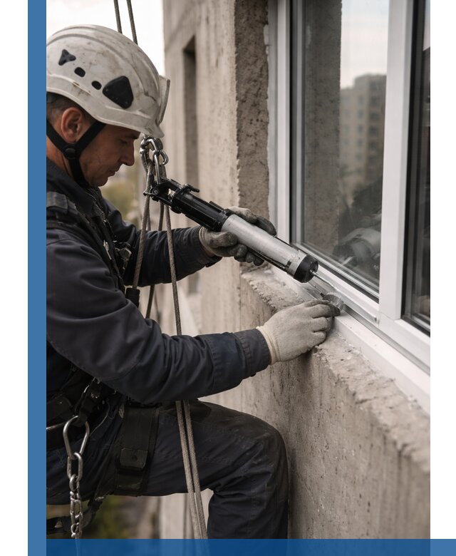 Герметизация оконных швов снаружи в Красноуфимске профессионально