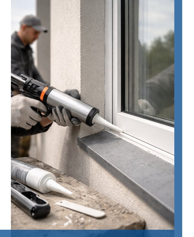 Герметизация монтажных швов окон в Красноуфимске от 660 р. | ВЫСОТНИК-Крф