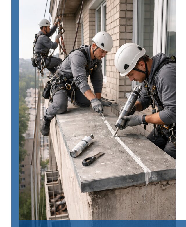 Герметизация балконного козырька в Красноуфимске профессионально