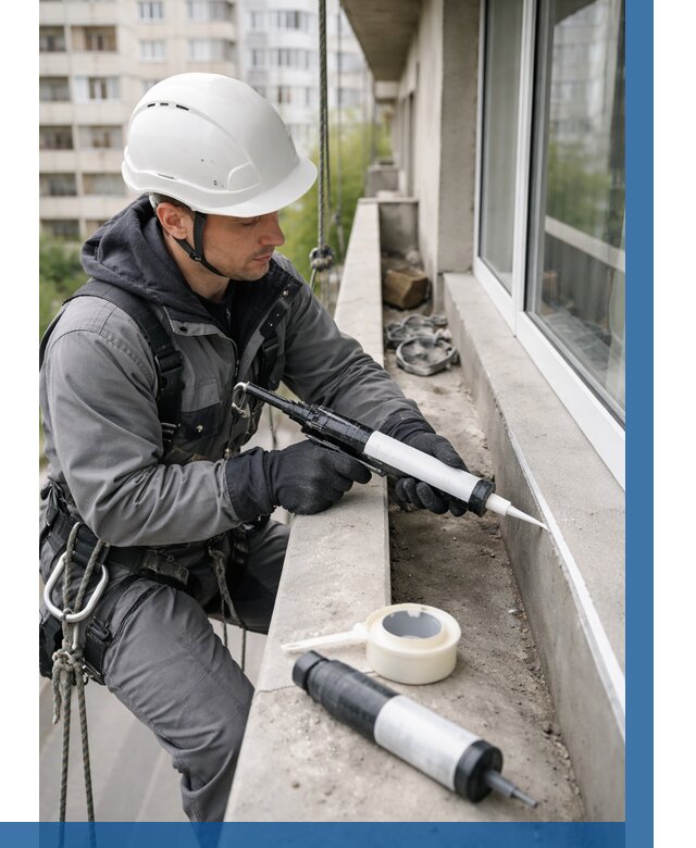 Герметизация швов лоджии в Красноуфимске от 4571 р. | ВЫСОТНИК-Крф