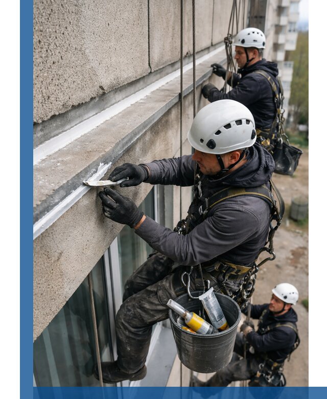 Герметизация примыкания балкона в Красноуфимске под ключ с гарантией