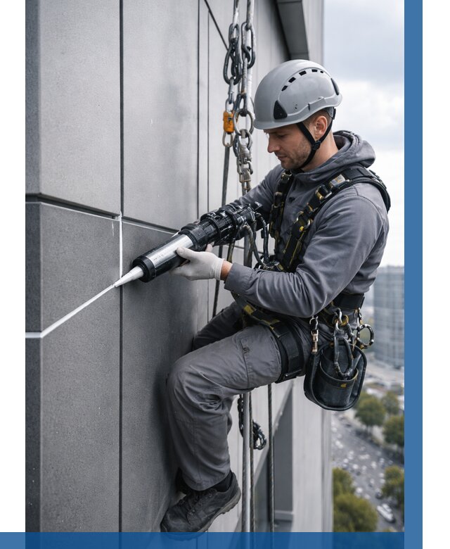 Герметизация стыков фасадных панелей в Красноуфимске от 6602 р.| ВЫСОТНИК-Крф