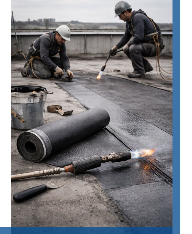 Ремонт рулонной кровли в Красноуфимске от 660 р. | ВЫСОТНИК-Крф