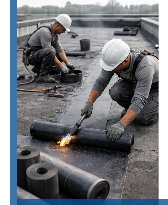 Ремонт рулонной кровли в Красноуфимске герметизация и восстановление