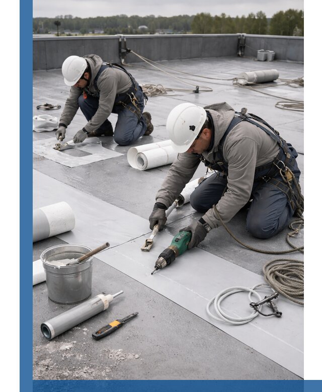 Ремонт мембранной кровли в Красноуфимске качественно и с гарантией