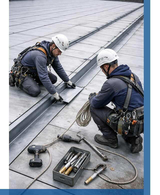 Ремонт фальцевой кровли в Красноуфимске от 711 р. | ВЫСОТНИК-Крф