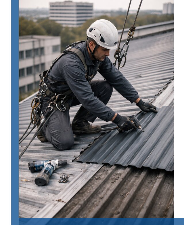 Ремонт профнастила на кровле в Красноуфимске, работы под ключ