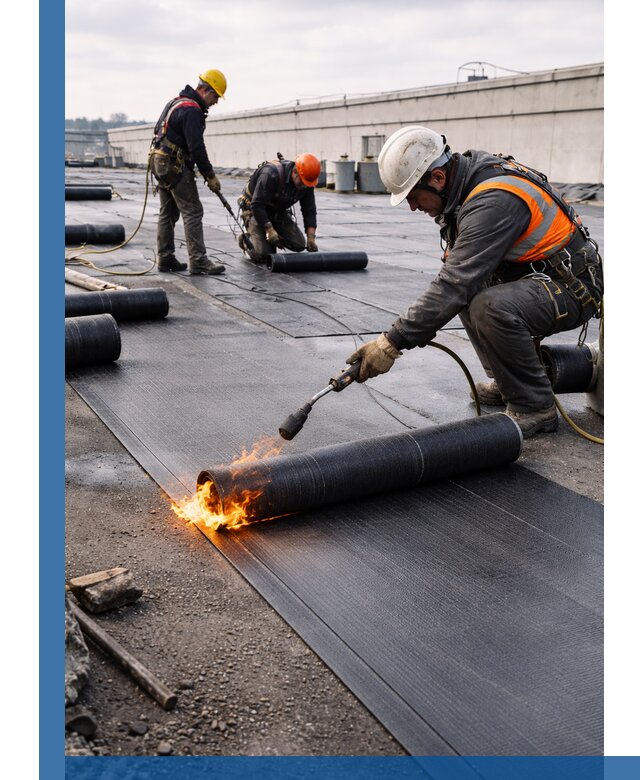 Монтаж наплавляемой кровли в Красноуфимске профессионально