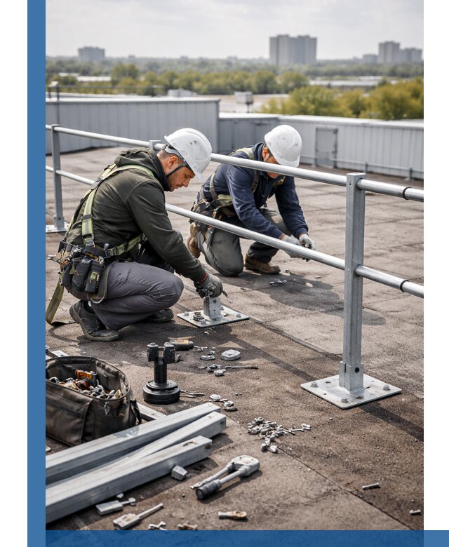 Монтаж кровельного ограждения в Красноуфимске под ключ с гарантией