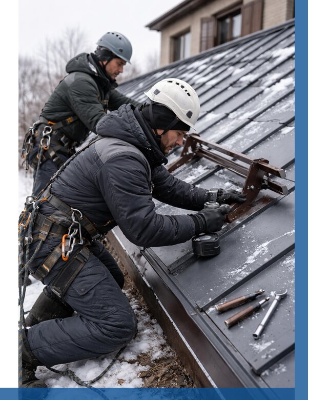 Монтаж снегозадержателей в Красноуфимске от 457 р. | ВЫСОТНИК-Крф