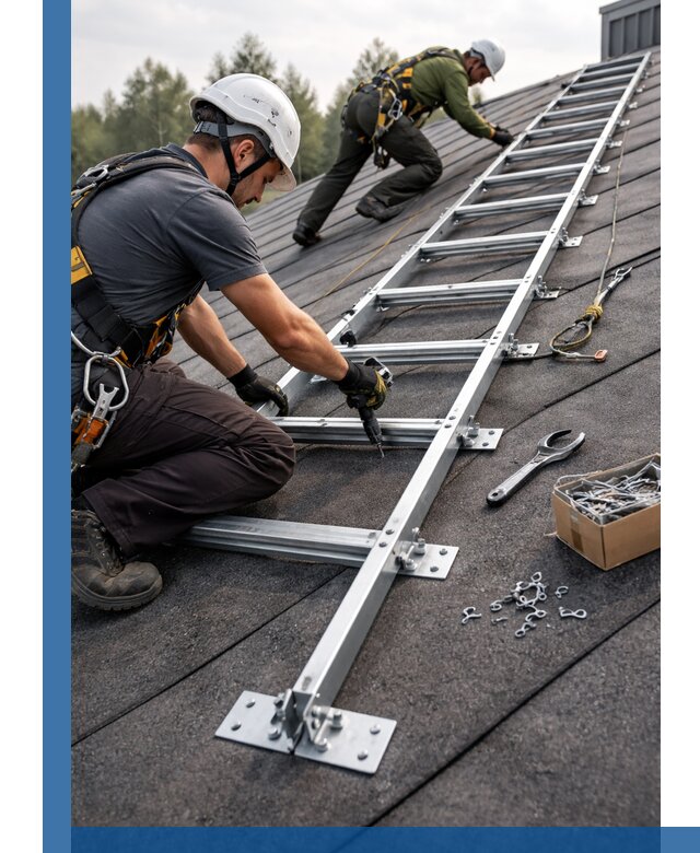 Профессиональный монтаж кровельной лестницы в Красноуфимске под ключ