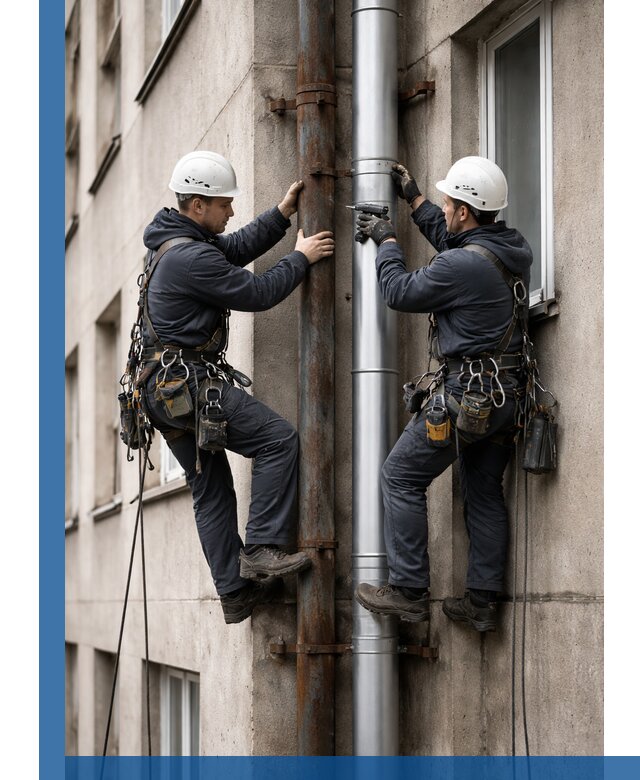 Замена водосточных труб в Красноуфимске: монтаж и демонтаж под ключ