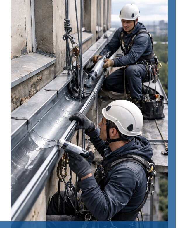 Ремонт водосточных желобов в Красноуфимске от 6602 р. | ВЫСОТНИК-Крф