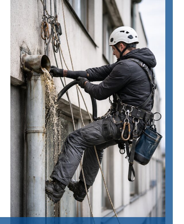 Прочистка водосточных труб в Красноуфимске от 3555 р. | ВЫСОТНИК-Крф