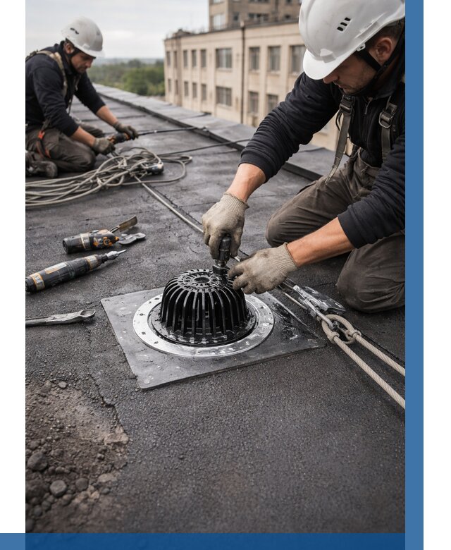 Установка водосточных воронок в Красноуфимске цена от 3555 р. | ВЫСОТНИК-Крф