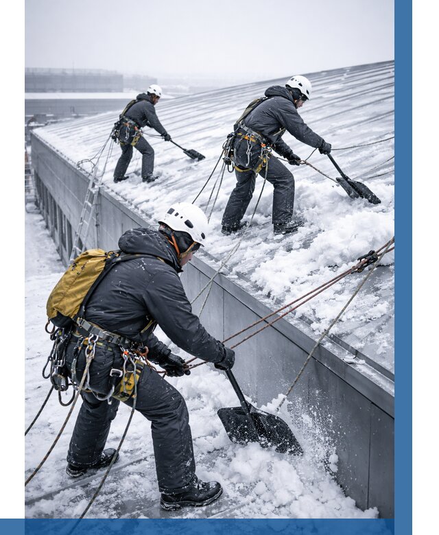 Очистка навесов от снега в Красноуфимске от 4571 р. | ВЫСОТНИК-Крф