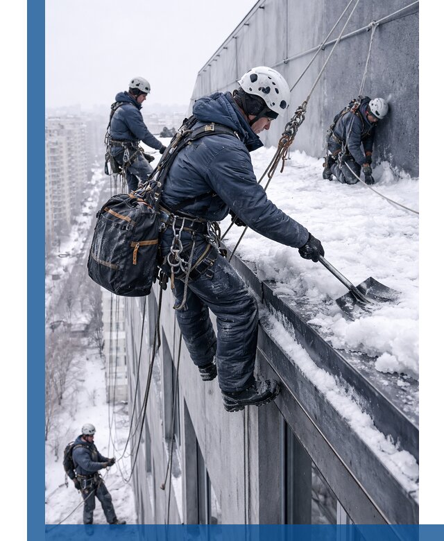 Абонентское обслуживание кровли зимой в Красноуфимске регулярный уход