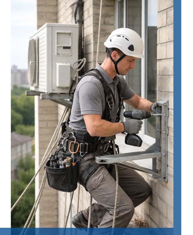 Установка кронштейнов кондиционера в Красноуфимске от 3555 р. | ВЫСОТНИК-Крф