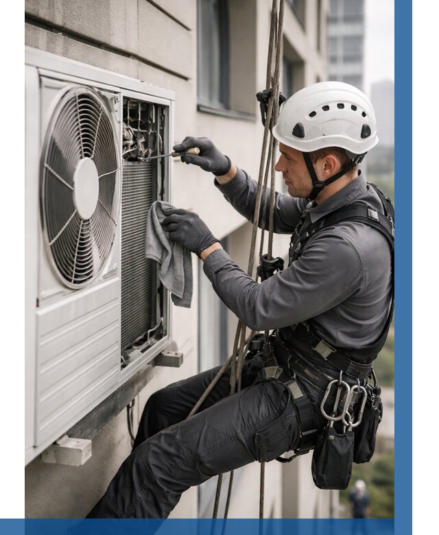 Обслуживание внешнего блока кондиционера в Красноуфимске от 2742 р.ВЫСОТНИК-Крф