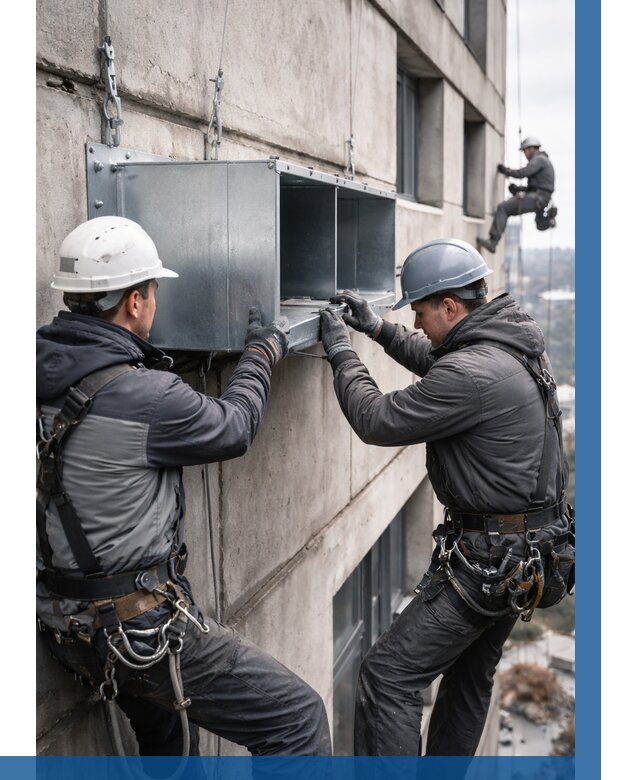 Монтаж вентиляционных коробов в Красноуфимске от 3047 р. | ВЫСОТНИК-Крф