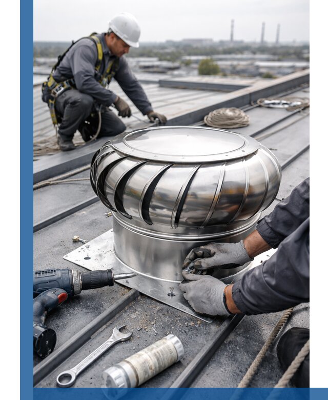 Установка дефлекторов на кровле в Красноуфимске профессионально