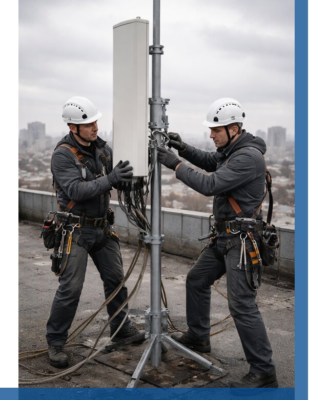 Монтаж антенн связи на крыше в Красноуфимске от 8633 р. | ВЫСОТНИК-Крф