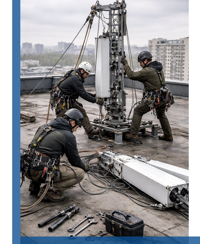 Демонтаж антенн на крыше зданий в Красноуфимске с гарантией