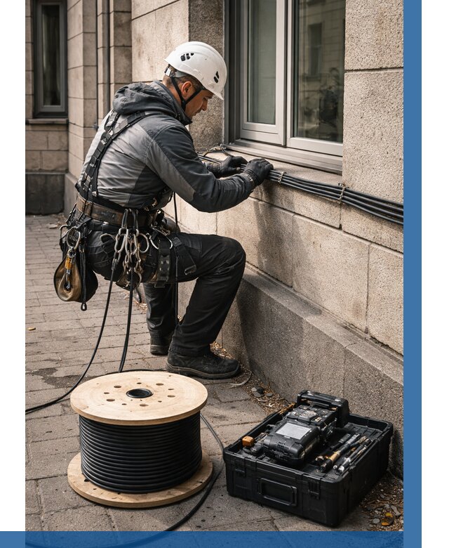 Прокладка оптоволоконного кабеля в Красноуфимске от 813 р. | ВЫСОТНИК-Крф