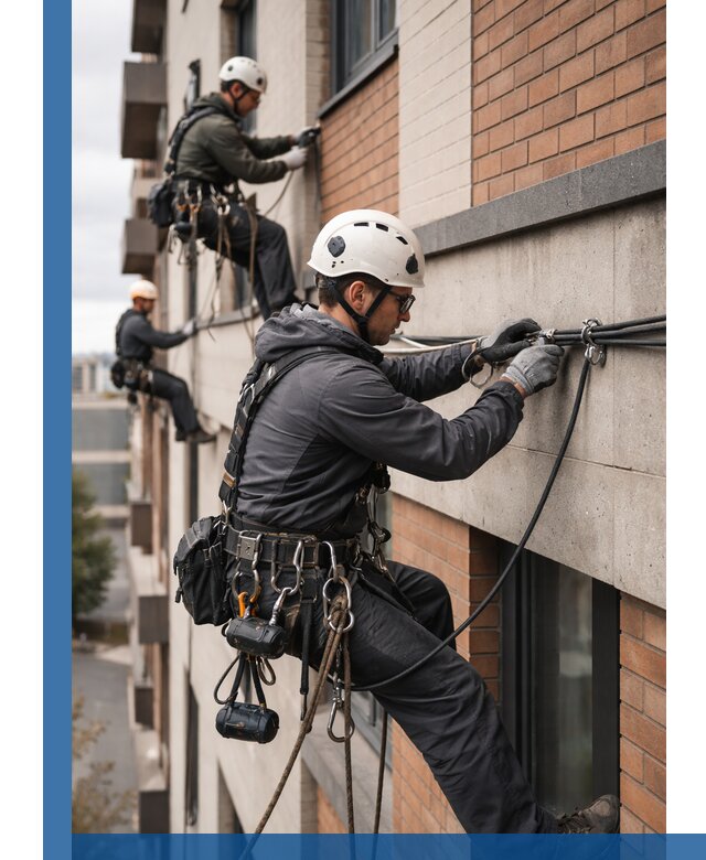 Крепление кабеля на фасаде монтаж и крепеж в Красноуфимске