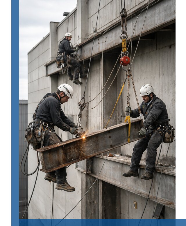 Демонтаж металлоконструкций на высоте в Красноуфимске под ключ