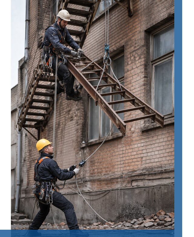 Демонтаж пожарной лестницы в Красноуфимске от 12188 р. | ВЫСОТНИК-Крф