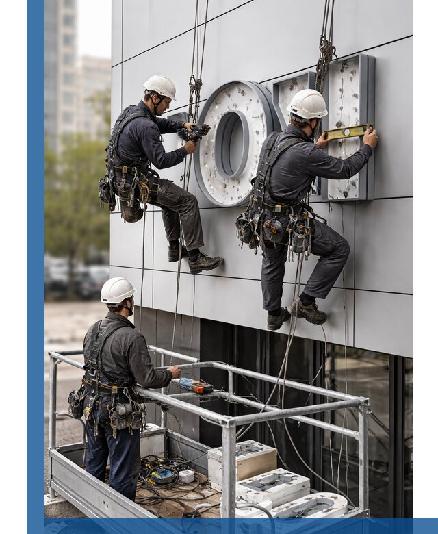 Профессиональный монтаж световых букв в Красноуфимске под ключ