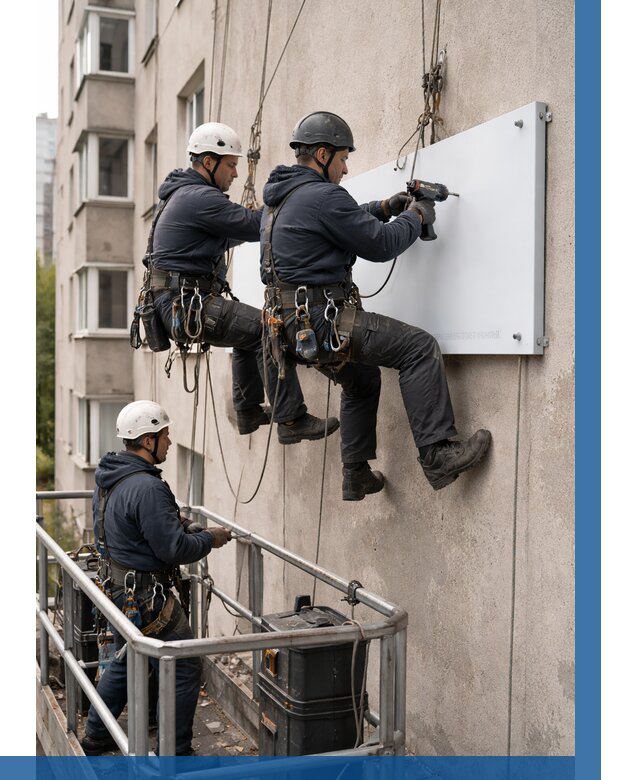 Монтаж табличек и указателей в Красноуфимске от 3555 р. | ВЫСОТНИК-Крф