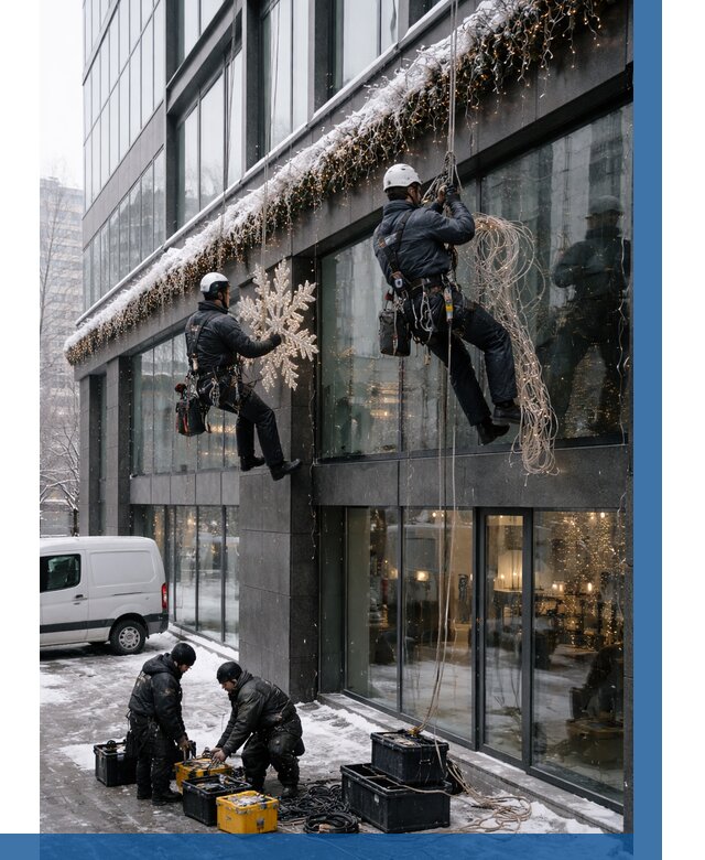 Демонтаж новогоднего оформления в Красноуфимске от 5586 р. | ВЫСОТНИК-Крф