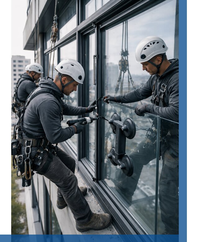 Витражное остекление зданий в Красноуфимске от 3555 р. | ВЫСОТНИК-Крф