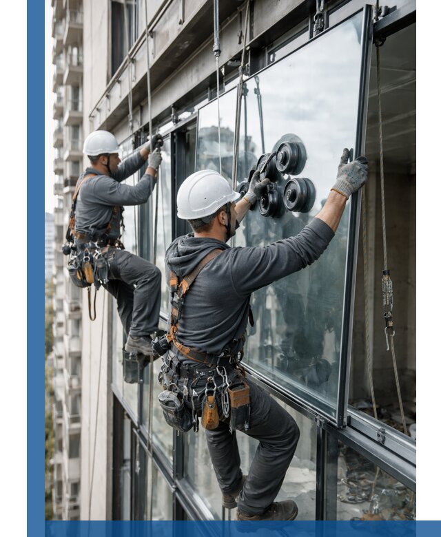 Витражное остекление фасадов и лоджий в Красноуфимске под ключ